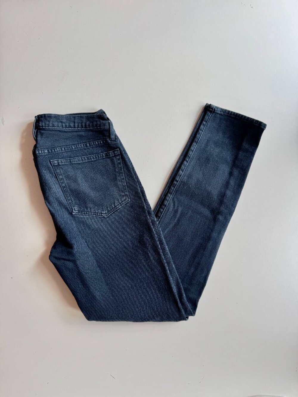 FRAME L'Homme Skinny Cobalt Dark Rinse Mid Rise Stretch Slim Leg Jeans, Size 30 - Picture 5 of 13